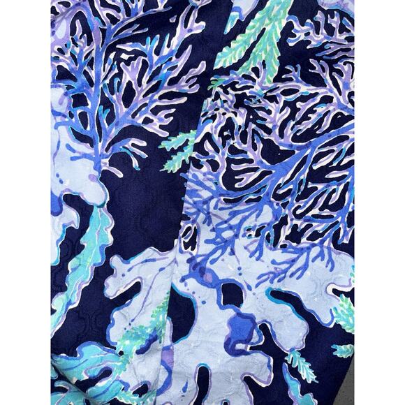 Lilly Pulitzer Women’s Dark Blue Seaweed Pattern Cotton Capri Size 12 - Picture 7 of 8